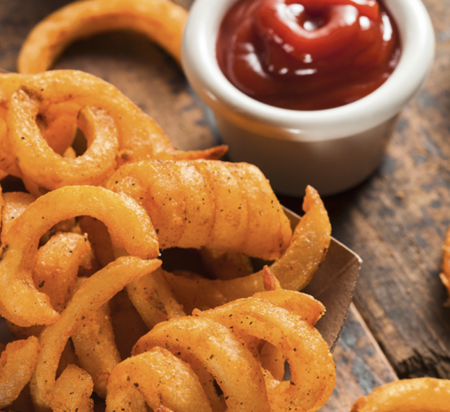Fried curly fries
