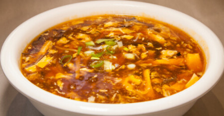 Spicy and sour soup with pork