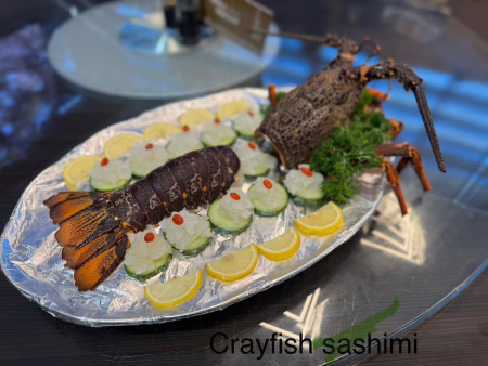 Crayfish sashimi. - price as per weight - dine in only