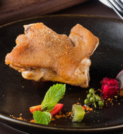 Salted and spiced pork hock