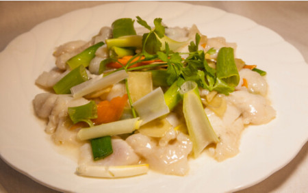 Ginger and onion fish fillets
