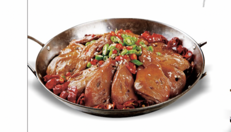 Spicy duck heads dry pot