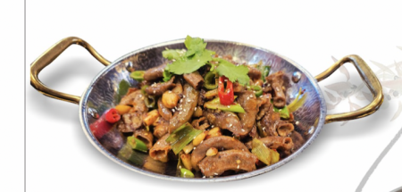 Spicy pig intestines (tero tero) dry pot