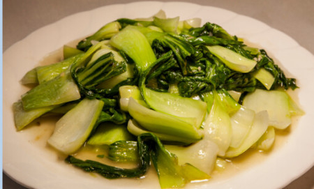 Bok choy sautéed with garlic