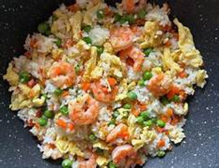 Prawn and egg fried rice