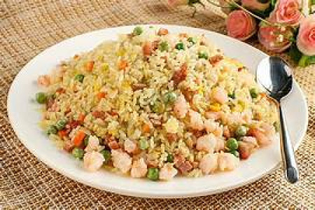 Barbeque pork with prawn fried rice (YangZhou)