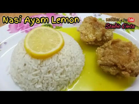 Lemon chicken on rice
