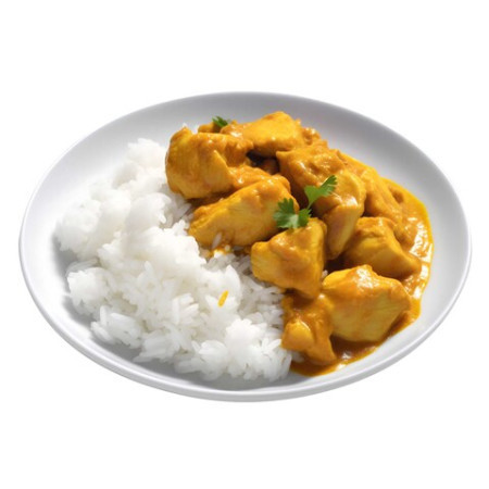 Curry chicken on rice
