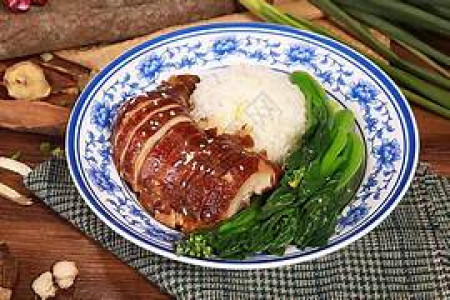Roast duck & Chinese vegetable on rice