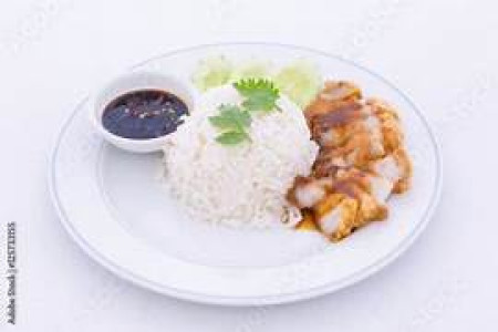 Roast pork & Chinese vegetable on rice
