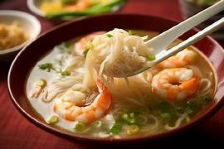 Seafood rice vermicelli soup