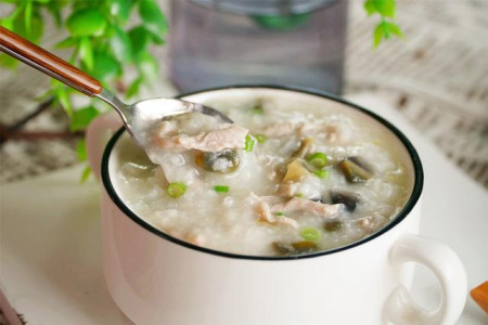 Pork and century egg congee