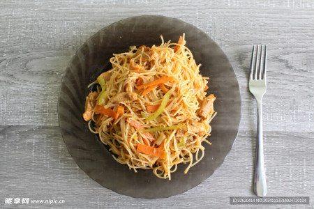 Chicken fried rice vermicelli